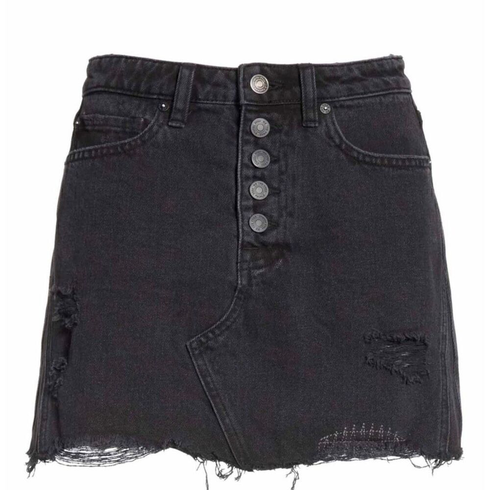 Free People | Ripped Denim Mini Skirt